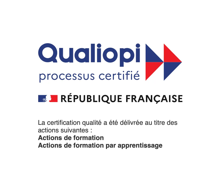 Certification Qualiopi - La certification qualité a été délivrée au titre des actions suivantes : Actions de formation, Actions de formation par apprentissage