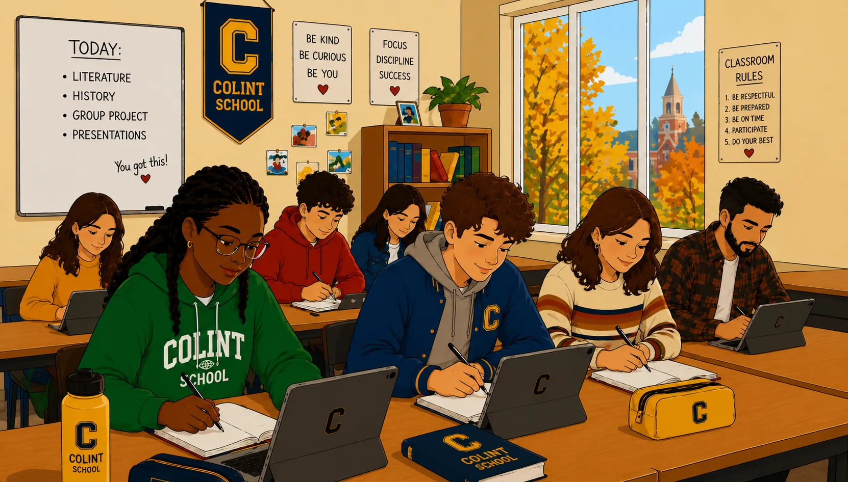 Salle de classe à Colint School